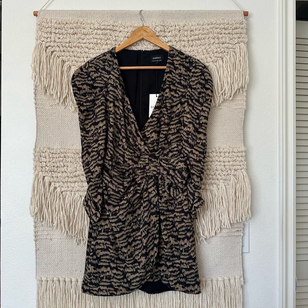 NWT: Bardot Tracey Twist Animal Print Dress
